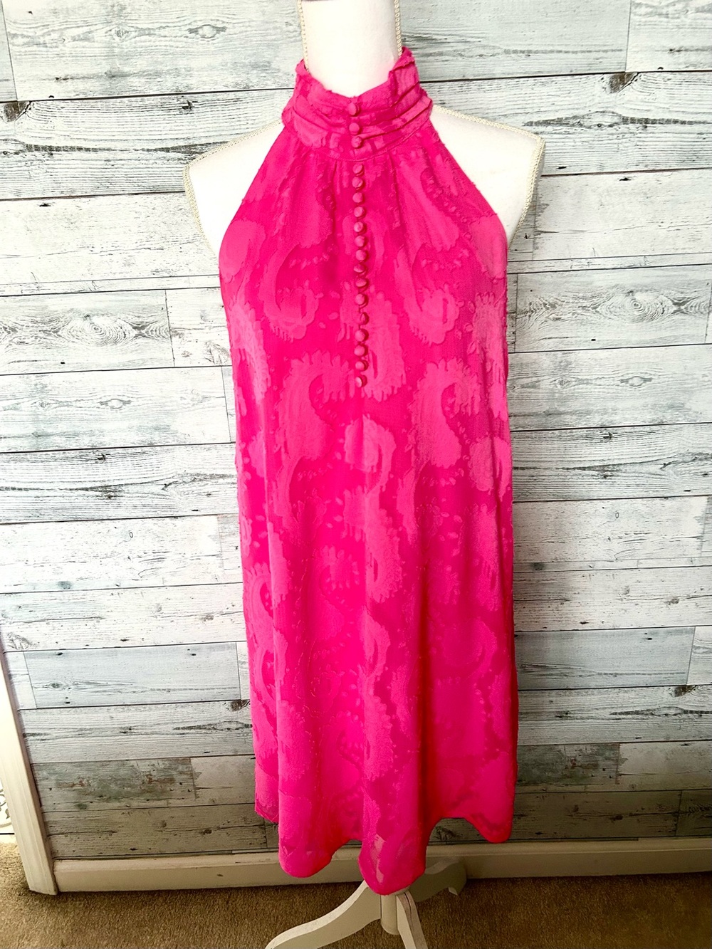 Lilly Pulitzer Hot Pink Halter Dress